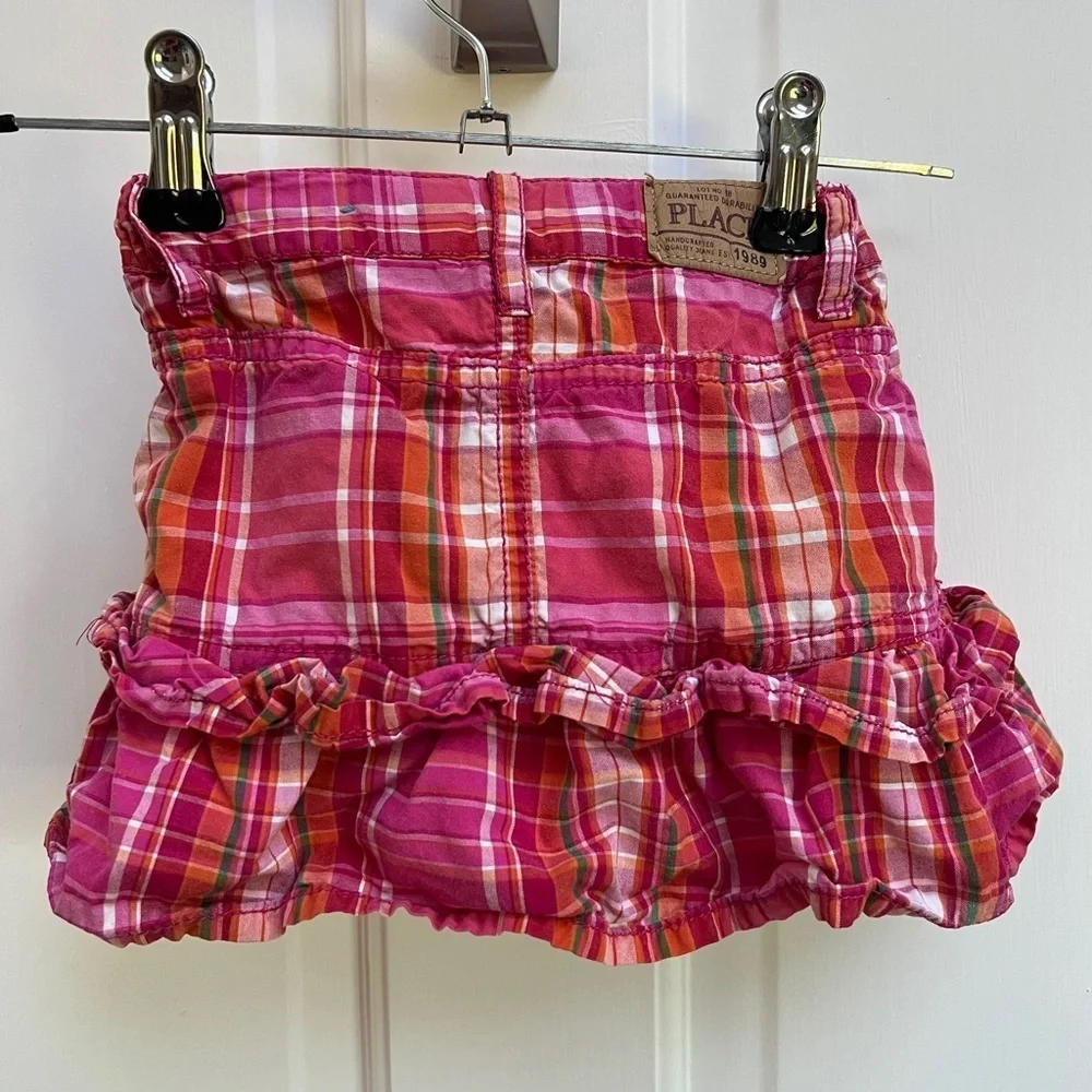 The Children’s Place 24M Pink Plaid Adjustable Waist Girls Skort